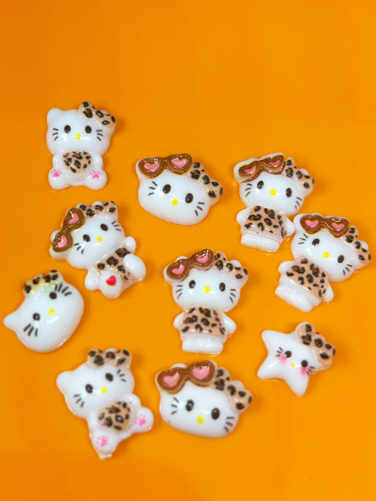 10 Hello Ms Kitty Cheetah Charms
