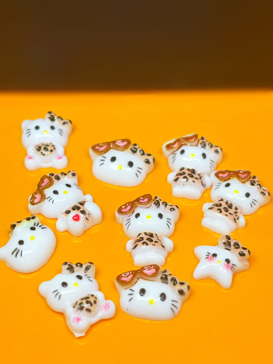 10 Hello Ms Kitty Cheetah Charms